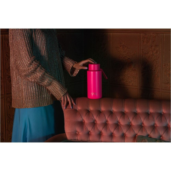 Ceramic reusable bottle 1L neon pink