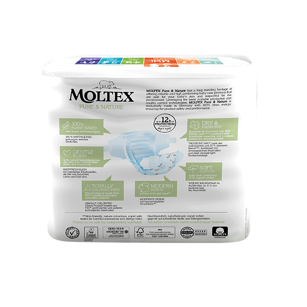 Moltex pure and nature Diapers Midi 4-9 kg 38pcs