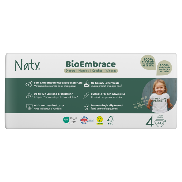 Naty pelenka BioEmbrace size 4 (7-18 kg), economy 44 db