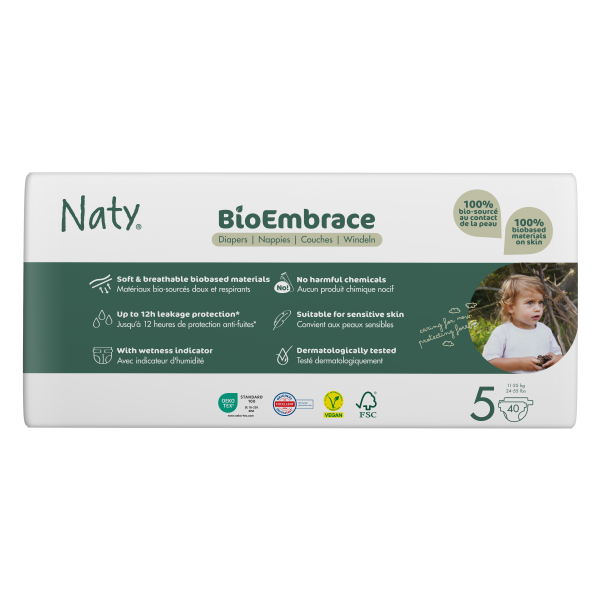 Naty pelenka BioEmbrace size 5 (11-15 kg), economy 40 db