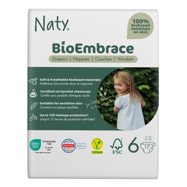 Naty pelenka BioEmbrace 6-os méret (16+ kg), 17 d...