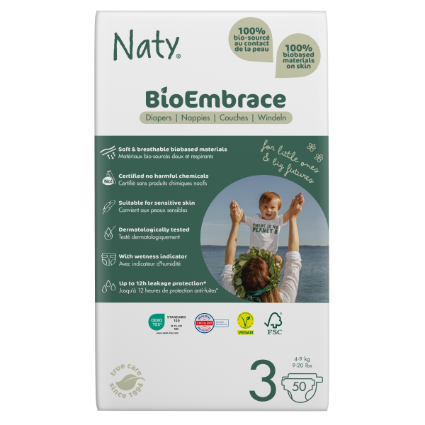 Naty pelenka BioEmbrace size 3 (4-9 kg), economy 5...