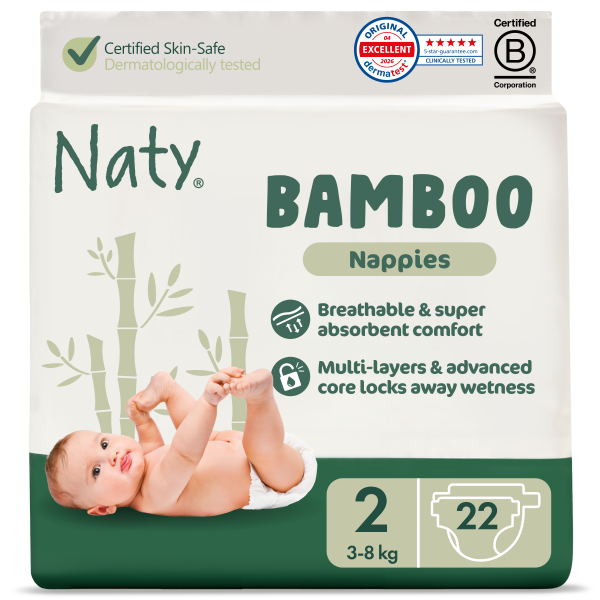 Naty bamboo pelenka 2-es, 3-8 kg, 22 db