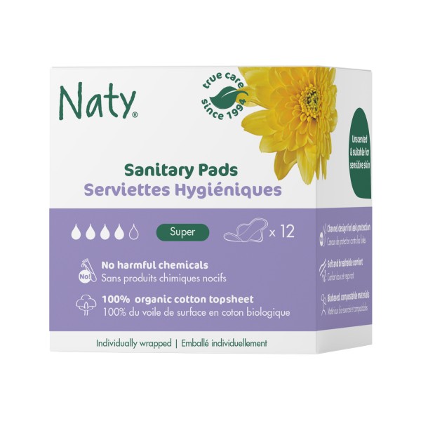 Naty intimbetét szuper, szárnyas, 12 db