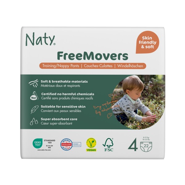 Naty FreeMovers bugyipelenka 4-es méret, 22 db, 8...