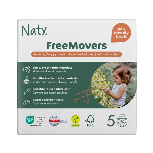 Naty FreeMovers bugyipelenka 5-ös méret, 20 db, ...