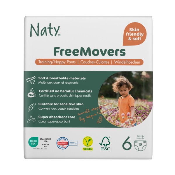 Naty FreeMovers bugyipelenka 6-os méret, 18 db, 1...