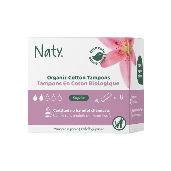Naty organikus pamut normál tampon, 18 db