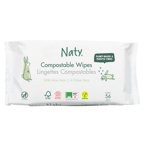 Naty baba törlőkendő - aloe verás, 56 db 