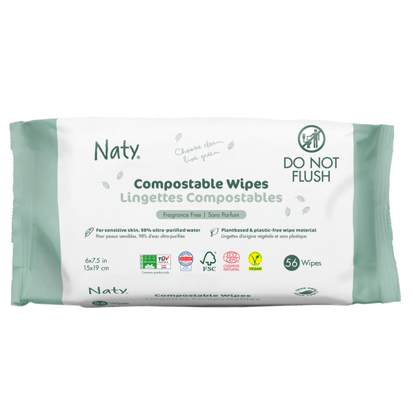 Naty baba törlőkendő - illatanyagmentes, 56 db