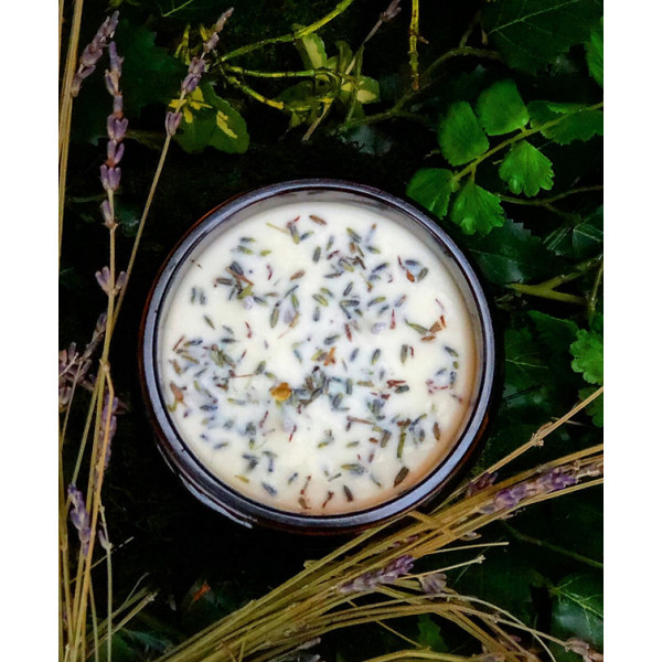 Natural soy wax candle Green Lavender 180 ml