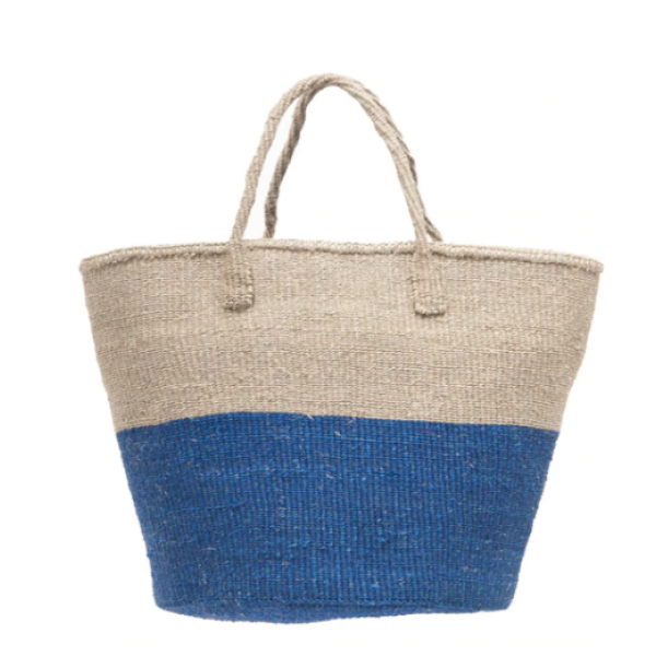 Wicker shopping bag made of natural material - gra...