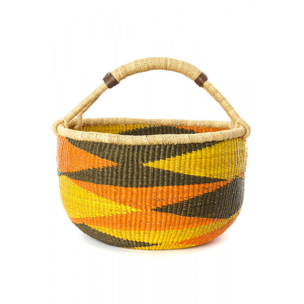 Handmade Bolga Basket - sandstone