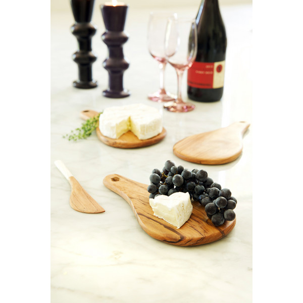 Olive Wood Round Fromage tray