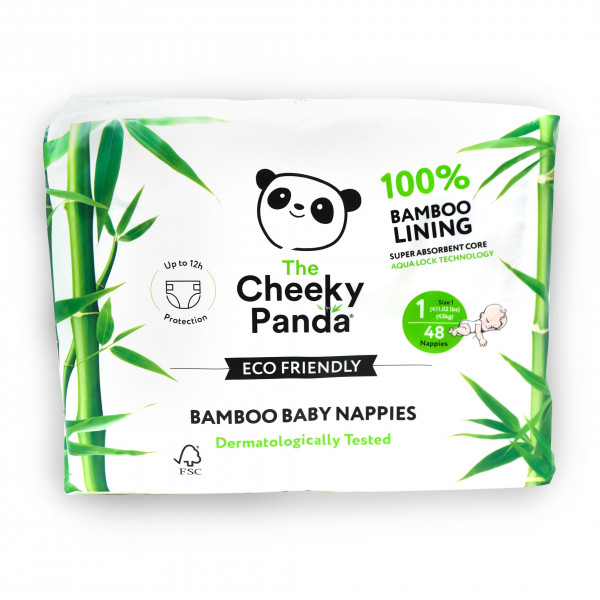 Eco Friendly Bamboo Baby Nappies size 1, 2-5kg (48pcs)