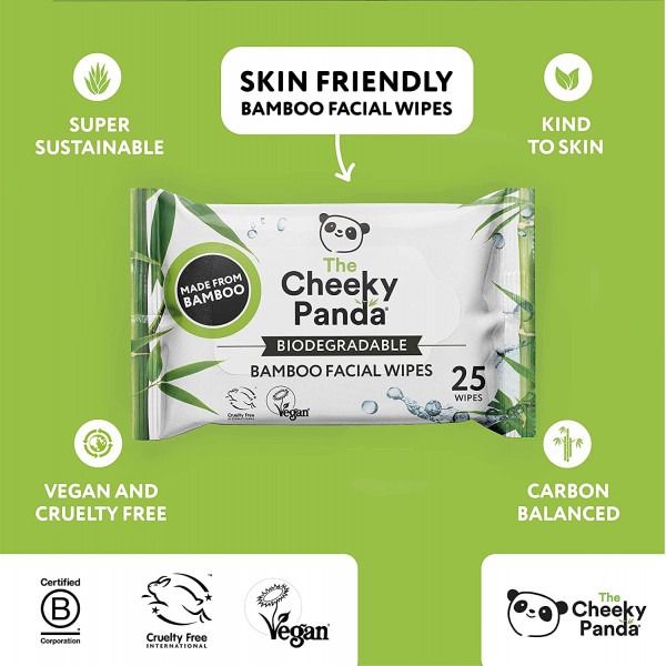 Biodegradable Facial Wipes - scented with natural coconut essential oil