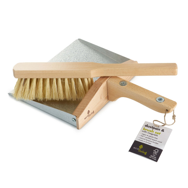 Dustpan and Brush Set with Magnets (100% FSC)