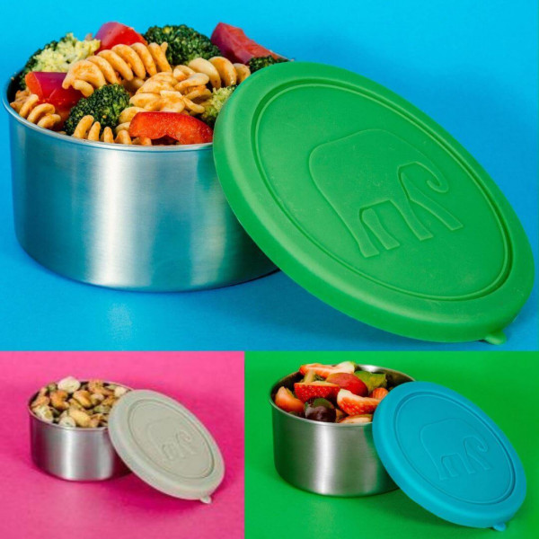 Elephant Seal & Go Trio, set of 3 leakproof food containers.