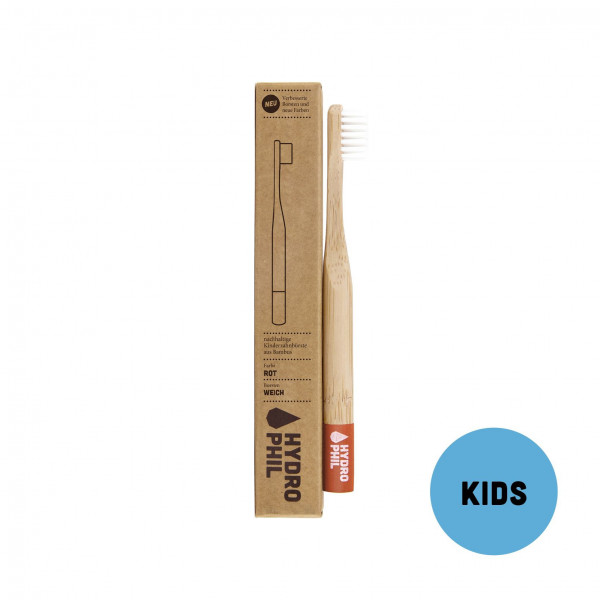 Sustainable toothbrush for kids - red extra soft 1pc