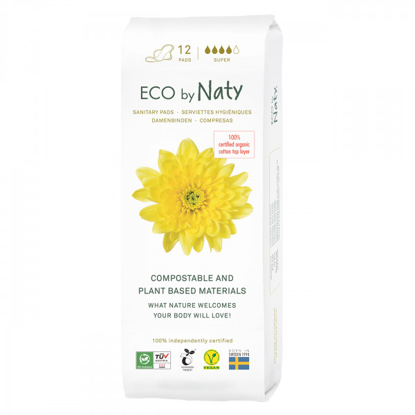 Eco by Naty sanitary pads Super with wings 12 pcs