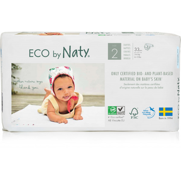 Eco by Naty® Size 2 Eco Nappies For Babies 3-6 Kg
