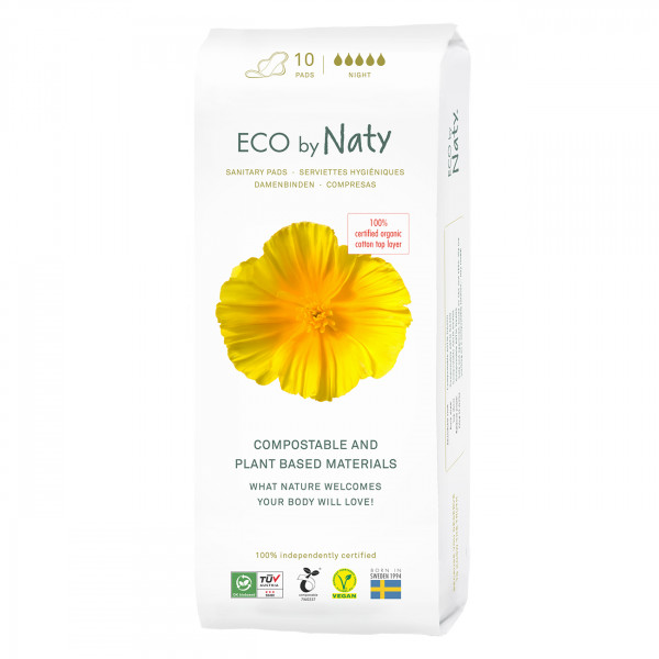 Naty Eco Thin Pads Night, 10 pcs