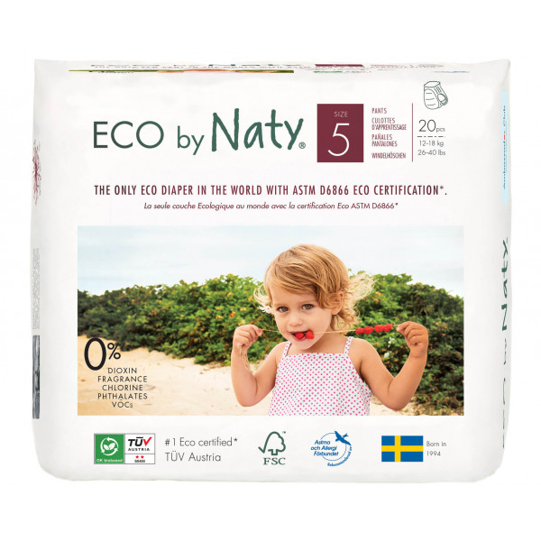 Eco by Naty  Size 5 ECO Pull On Pants, 20 Pants, 1...