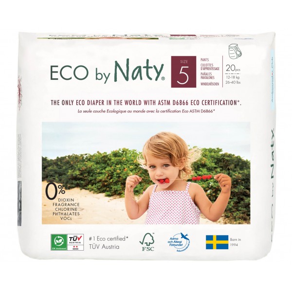 Naty  Size 5 Pull On Pants, 20 Pants, 12-18 kg