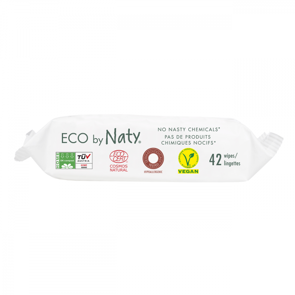 Naty Eco Wipes - Flushable, 42 pcs