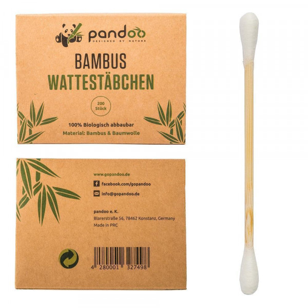 Pamut bambusz fültisztító pálcika 200 db