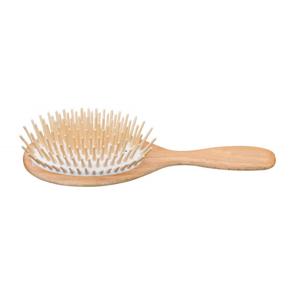 Wooden hairbrush for long hair