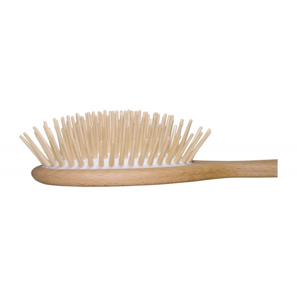 Wooden hairbrush for long hair