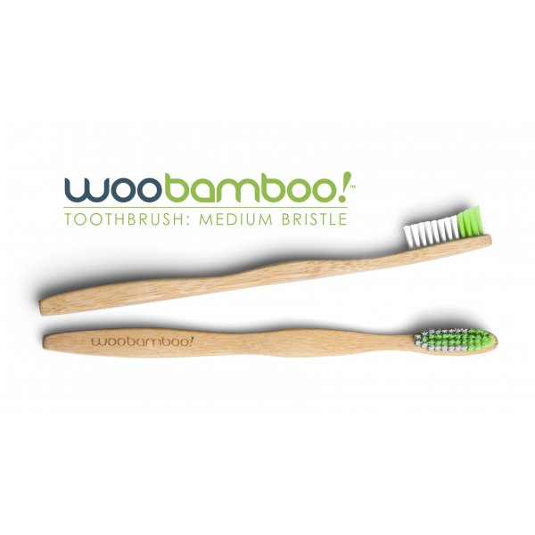 Woobamboo bamboo toothbrush adult medium - 1 piece