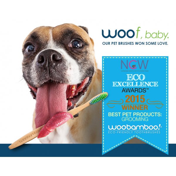 Woobamboo bamboo toothbrush for large breed (large dog)
